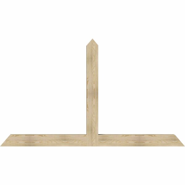 Ekena Millwork Portland Rough Sawn Timber Gable Bracket, Douglas Fir, 96"W x 56"H x 6"D x 6"F, 14/12 Pitch GBW096X56X0606POR00RDF - main
